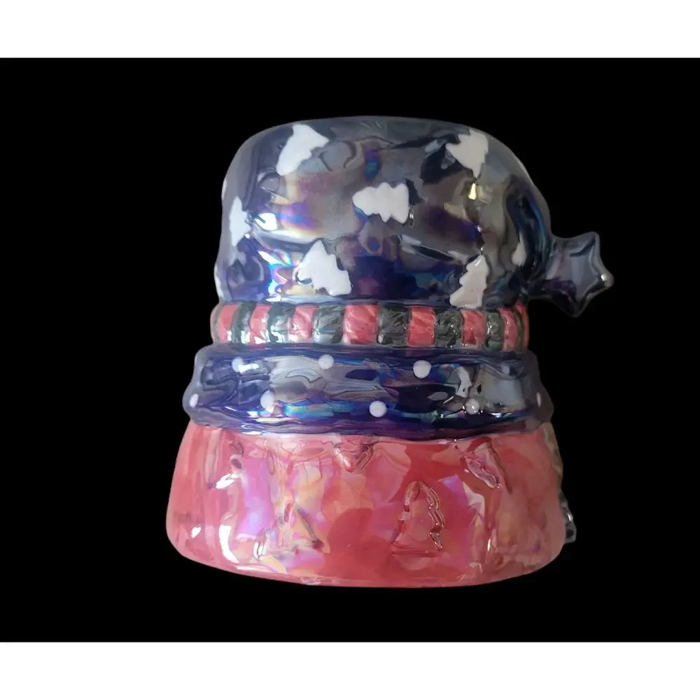 Christmas Jolly Snowman Ceramic Candle Style Eyes by‎ Baum Bros Never used! VTG